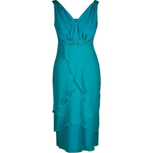 Sukienka Fokus asymetryczna w stylu glamour z dekoltem w kształcie litery v