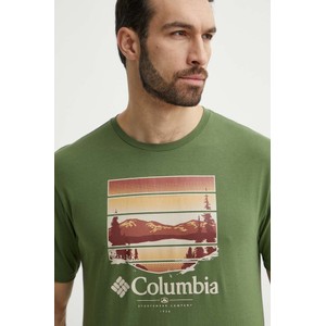 T-shirt Columbia z bawełny w sportowym stylu z nadrukiem