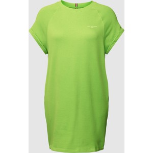 Zielona sukienka Tommy Hilfiger mini w stylu casual dla puszystych