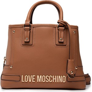 Brązowa torebka Love Moschino matowa średnia