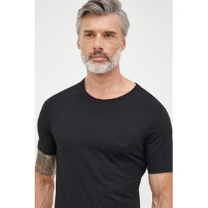 Czarny t-shirt Hugo Boss w stylu casual z dzianiny