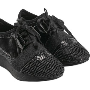 Czarne buty sportowe dziecięce Inna marka dla dziewczynek ze skóry