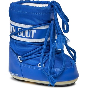 Niebieskie buty dziecięce zimowe Moon Boot sznurowane