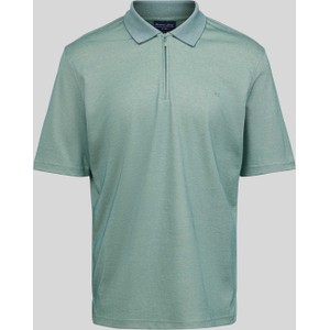 Zielona koszulka polo Christian Berg z bawełny w stylu casual z krótkim rękawem