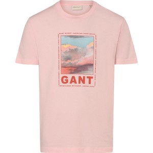 T-shirt Gant z dżerseju z nadrukiem