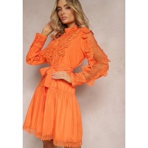 Pomarańczowa sukienka Renee rozkloszowana