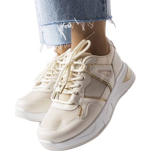 Buty sportowe BM z płaską podeszwą w sportowym stylu sznurowane