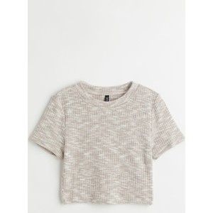 T-shirt H & M z okrągłym dekoltem w stylu casual