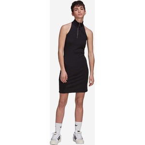Czarna sukienka Adidas Originals w sportowym stylu mini