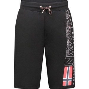 Czarne spodenki Geographical Norway w sportowym stylu z bawełny