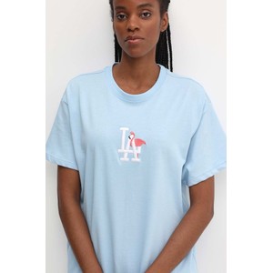 Niebieski t-shirt 47 Brand w młodzieżowym stylu z okrągłym dekoltem