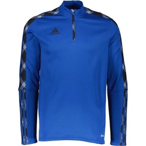 Niebieska bluza Adidas z nadrukiem w sportowym stylu
