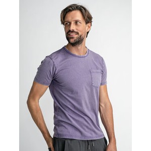 Fioletowy t-shirt Petrol Industries w stylu casual z krótkim rękawem