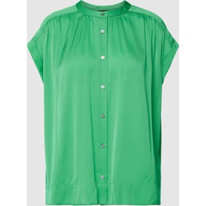 Zielona bluzka Repeat z krótkim rękawem w stylu casual z okrągłym dekoltem