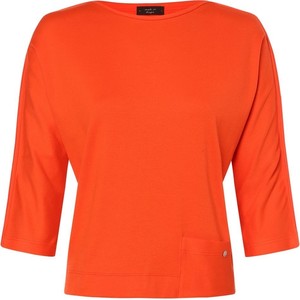 Pomarańczowa bluzka Marc Cain w stylu casual z okrągłym dekoltem z bawełny