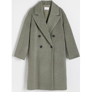 Zielony płaszcz Reserved z tkaniny w stylu casual