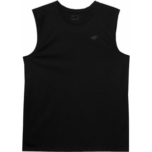 Czarna koszulka 4F z bawełny z krótkim rękawem