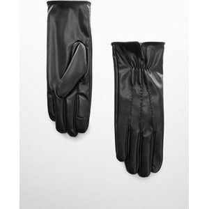 Czarne rękawiczki Mango