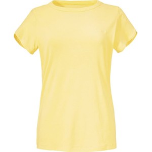 Żółty t-shirt Schöffel w stylu casual z krótkim rękawem z okrągłym dekoltem