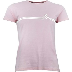 Różowy t-shirt Peak Mountain z bawełny z okrągłym dekoltem