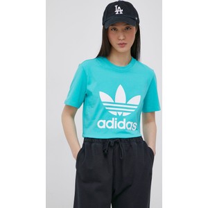 T-shirt Adidas Originals w sportowym stylu z dzianiny z okrągłym dekoltem
