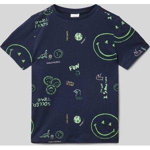 Granatowa koszulka dziecięca S.Oliver z bawełny dla chłopców