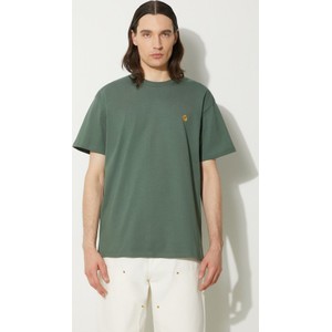 Zielony t-shirt Carhartt WIP w stylu casual z krótkim rękawem