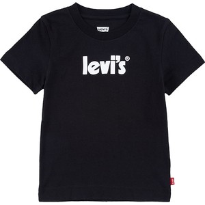 Czarna koszulka dziecięca Levis dla chłopców z bawełny