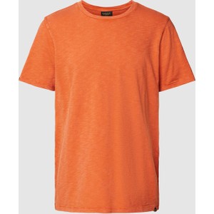 Pomarańczowy t-shirt Superdry z krótkim rękawem z bawełny w stylu casual