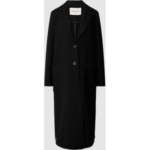 Czarny płaszcz Marc O'Polo w stylu casual z wełny bez kaptura