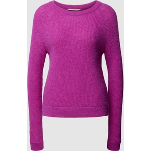 Różowy sweter Lanius z alpaki w stylu casual