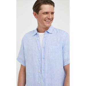 Niebieska koszula United Colors Of Benetton z krótkim rękawem w stylu casual