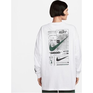 Bluzka Nike w sportowym stylu z bawełny z długim rękawem