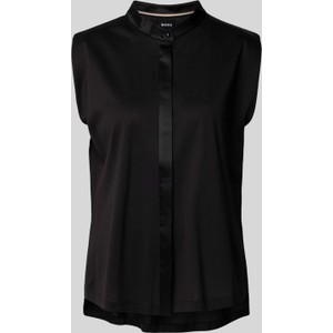 Czarna bluzka Hugo Boss w stylu casual z jedwabiu