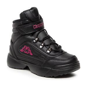 Czarne buty dziecięce zimowe Kappa na rzepy