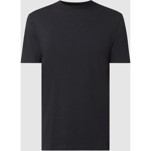 Czarny t-shirt Selected Homme w stylu casual z krótkim rękawem z bawełny