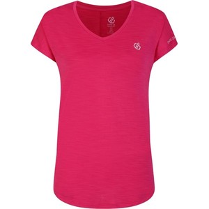 Różowy t-shirt Dare 2b w sportowym stylu z krótkim rękawem