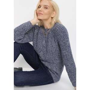 Granatowy sweter born2be w stylu casual
