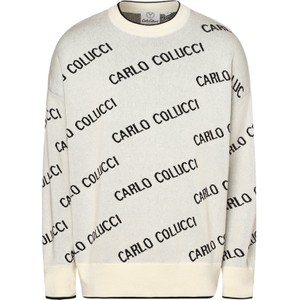 Sweter Carlo Colucci z okrągłym dekoltem