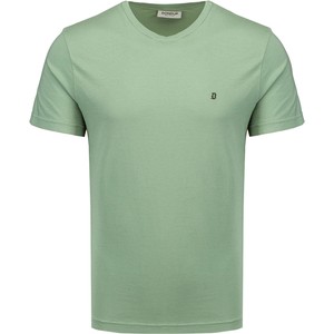 Zielony t-shirt Dondup z bawełny z krótkim rękawem