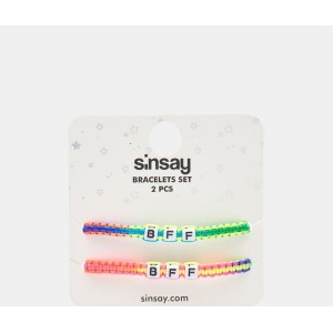 Sinsay - Bransoletki 2 pack - wielobarwny