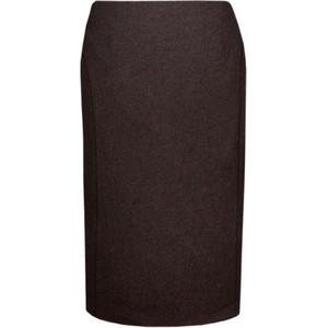 Brązowa spódnica Fokus midi z wełny