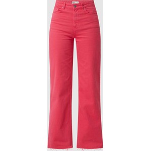 Różowe jeansy Gina Tricot z bawełny
