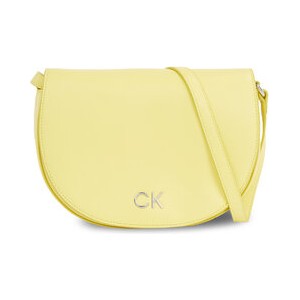 Żółta torebka Calvin Klein średnia w młodzieżowym stylu na ramię