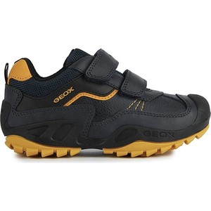 Czarne buty trekkingowe dziecięce Geox na rzepy