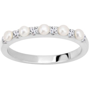 Pearls Of Sky - Biżuteria Yes Pierścionek srebrny z perłami i cyrkoniami - Pearls of Sky