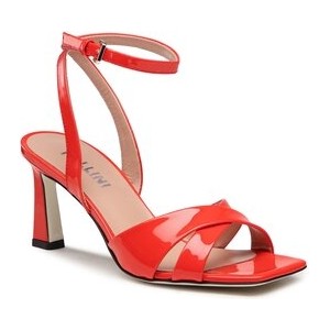 Czerwone sandały Pollini z klamrami
