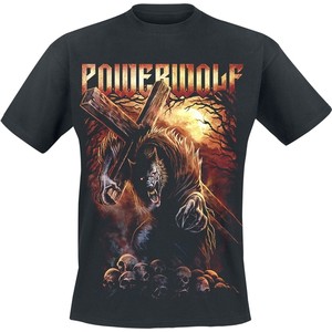 T-shirt Powerwolf z nadrukiem z krótkim rękawem