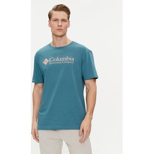 Niebieski t-shirt Columbia w młodzieżowym stylu