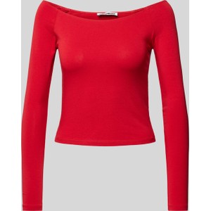 Czerwona bluzka Review w stylu casual z długim rękawem z okrągłym dekoltem